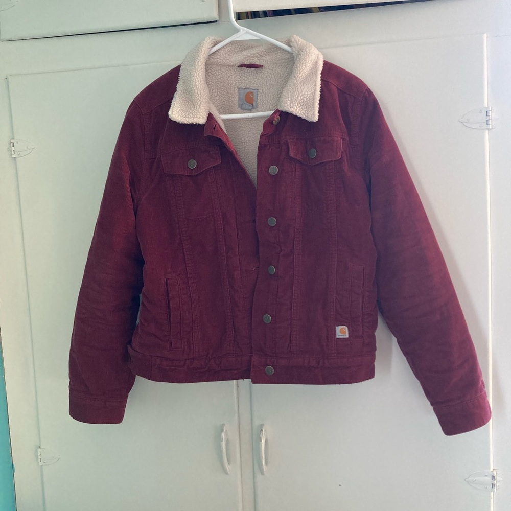 Carhartt Women’s Burgundy Corduroy Jacket Coat